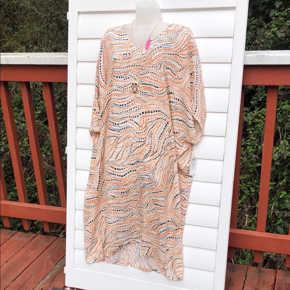 Chico's NWT V-neck multi print pattern short Dress SIZE 4 - Picture 8 of 13